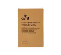 Avril Jabón Prensado en Frío Facial Exfoliante Canela y Menta 100g