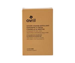 Avril Jabón Prensado en Frío Facial Exfoliante Canela y Menta 100g