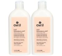 Avril Lait Démaquillant Certifié BIO 2x250 ml