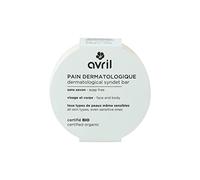 Avril - Pain Dermatologique Bio - Sans Savon, pH Neutre - Visage & Corps - Tous Types de peaux, Même Sensibles - 100% d'Origine Naturelle - Fabriqué en France - Certifié Bio Ecocert - 65g