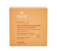 Avril Pain Dermatologique Haute Tolérance Bio - Nettoyant Doux Visage & Corps, Sans Savon, Sans Parfum, Vegan, Certifié Cosmos Organic