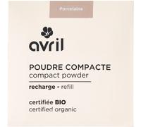 Avril Poudre Compacte Bio - Poudre Visage Naturelle Vegan, Certifiée Cosmos Organic, Fini Mat et Uniforme (Porcelaine)