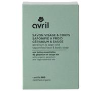 Avril Savon À Froid Visage & Corps Bio Géranium Sauge