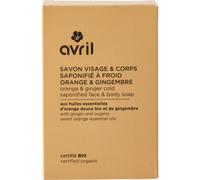 Avril Savon Visage & Corps à Froid Orange & Gingembre 100 gr