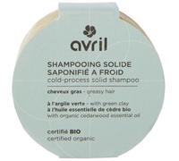 Avril - Shampooing Solide Saponifié à Froid, Cheveux Bio - 100% d'Origine Naturelle - Produit Vegan, Certifié Bio Ecocert - Fabriqué en France (Cheveux gras)