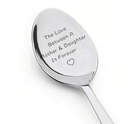 AVRUYPI Cadeau Fetes Des Mere Anniversaire, Cadeau Femme, 1 Pièces Cuillère à Café en Acier Inoxydable, Cuillères Gravées au Laser, The Love Betweenn A Mother & Daughter Is Forever, pour Café