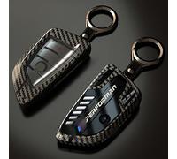 AvryLuky Porte-clés de voiture en alliage pour BMW Série 1 3 5 7 525li 530 F48 X1 X2 X3 X4 X5 X6 Concept classique de tête de moteur (A Style fibre de carbone)