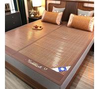 AVSMGP C,200 * 220CM, Tapis Couchage D'été en Bambou Naturel - Matelas Lit Rafraîchissant pour L'été - Antidérapant, Lavable, Pliable Et Léger pour Les Personnes Ayant Chaud La Nuit