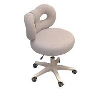 AVSMGP Chaises pour Enfants avec roulettes 360°, Fauteuil D'appoint Pivotant avec Dossier Papillon - Tabouret De Coiffeuse Moderne pour Gagner De Place dans Salon Ou Bureau,Gris