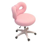 AVSMGP Chaises pour Enfants avec roulettes 360°, Fauteuil D'appoint Pivotant avec Dossier Papillon - Tabouret De Coiffeuse Moderne pour Gagner De Place dans Salon Ou Bureau,Rose