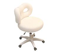AVSMGP Chaises pour Enfants avec roulettes 360°, Fauteuil D'appoint Pivotant avec Dossier Papillon - Tabouret De Coiffeuse Moderne pour Gagner De Place dans Salon Ou Bureau,Blanc