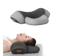 AVSMGP Coussin Cervicales Douloureuses avec Chauffage, Neck Relax de Zen Body du Cou et des épaules pour Soulager Les Douleurs, Oreiller Ergonomique Cervical, Correcteur de Posture,Gris,A