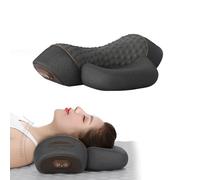 AVSMGP Coussin Cervicales Douloureuses avec Chauffage, Neck Relax de Zen Body du Cou et des épaules pour Soulager Les Douleurs, Oreiller Ergonomique Cervical, Correcteur de Posture,Noir,D