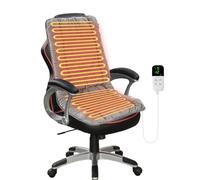 AVSMGP Coussin De Siège Chauffant pour Chaise De Bureau avec 8 Réglages De Température Amovible Et Lavable pour Soulager Douleurs du Dos, Lombaires,Hanches Et Cuisses,Gris