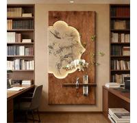 AVSMGP Décoration Murale en Grès avec Éclairage LED Et Télécommande, Sculpture Artistique Texturée en 3D Décoration Murale Imitation 3D pour Salon, Chambre, Bureau, Couloir,A,100x50cm/39.4x19.7in