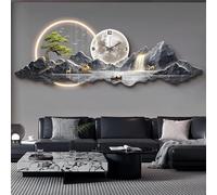 AVSMGP Horloge Murale LED 3D avec Télécommande, Décoration Moderne Style Sculpture pour Décoration La Maison, Hall D'entrée, Bureau, Salle D'étude,B,35 * 100CM/13.8 * 39.7IN