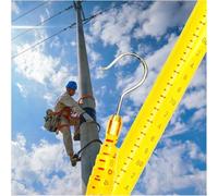 AVSMGP Jaune,10m/32.8ft, Mètre Isolée Règle À Hauteur Réglable pour Pylônes Outil Télescopique pour Ponts Haute Tension pour Travaux sur Lignes Électriques sous Tension, sous-Stations, Camions