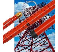 AVSMGP Orange,8m/26.2ft, Mètre Isolée Bâton Mesure À Hauteur Réglable Règle Télescopique en Résine Époxy pour Travaux Forestiers Et Énergétiques avec Étui De Transport