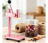 AVSMGP Rose, Machine Manuelle De Scellage pour Bocaux Et Bouteilles, Machine Fermeture À Hauteur Réglable Sertisseuse Manuelle pour Boîtes Conserve Usage Domestique Et Commercial