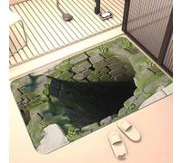 AVSMGP Tapis Illusion 3D - Tapis À Illusion D'optique Lavable en Machine pour L'entrée,Salle Bain,Escaliers,Salle Jeux,Salon,Antidérapant,K,1'4"x2'0"/40x60cm