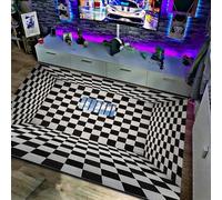 AVSMGP Tapis Illusion 3D, Tapis Effet Vortex Optique avec Un Rendu Visuel Réaliste, pour Salon, Chambre, Entrée, Décoration Facile d'entretien, E,4'7"x6'7"/140x200cm