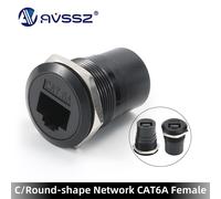 Avssz-Adaptateur De Signal De Données D'ordinateur,Connecteur Simple,Câble Réseau,Métal,Montage Technique,Touriste,Usb 3.0,Type C,Catsnapcat6,Taille 22 - Type Cat6a Network-Black-1 Pcs Of Connector