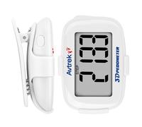 AVTREK Compteur de Pas 3D précis pour la Marche écran géant podomètre numérique pour la Course avec Affichage du Temps et rétroéclairage LED (Blanc)