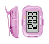 AVTREK Compteur de Pas 3D précis pour la Marche écran géant podomètre numérique pour la Course avec Affichage du Temps et rétroéclairage LED (Couleur Rose)