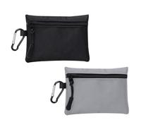 AVUELOI Porte-Monnaie avec Fermeture éclair, 2 pièces, Mini porte-monnaie portable, Pour cartes de crédit carte d'identité clés casque rouge à lèvres, pour Filles et garçons (Noir + Gris)