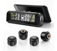 Avutrel TPMS SystèMe De Surveillance De La Pression Des Pneus Solaire Sans Fil & Chargement USB, 5 Modes D’Alarme, 4 Capteur Externe De Pression Des Pneus, Universel pour Les Voitures Vans 0-3.5bar