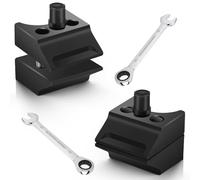 Avutrel Universel Outil D'écartement de Jambe de Suspension,Écarteur de fusée de Direction à moyeu Fendu de Jambe de Suspension, épandeur de Fusée D'essieu Fendu(clé de Serrage) 2 pièces