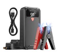 Avviatore Batteria Auto, 4000A 26800mAh Emergenza per Auto Booster Avviamento Auto/Moto(Fino a 10L Benzina e 8L Diesel) Jump Start Con LED Con Display USB Torcia a Jump Starter Power Bank Jump Box