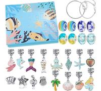 AvviKro Calendrier de l'Avent 2025 pour fille et femme - Kit de fabrication de bijoux, colliers, bracelets - Cadeau de Noël pour fille, petite amie, épouse, maman (M)