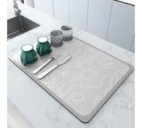 Avvrel Tapis de SéChage Vaisselle, Tapis Égouttoir Vaisselle Absorbant, Tapis Évier Cuisine en Nanofibres à Séchage Rapide, Égouttoir Vaisselle pour Bar à Café, Cuisine (30x40 cm, B)