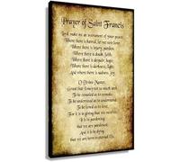 AVWXZBDFH Affiche De Prière Saint François Citations De La Bible Impressions D'Art Mural Vintage Prier Écritures Images Modernes Pour La Décoration Intérieure 40X60 Cm Sans Cadre