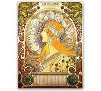 AVWXZBDFH Affiche Vintage D'Alphonse Mucha Représentant Le Zodiaque - Reproduction D'Une Peinture De Maître Ancien Pour La Décoration Intérieure 40X60 Cm (Sans Cadre)