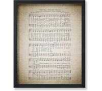 AVWXZBDFH Affiche Vintage « The Old Rugged Cross » Imprimée, Tableau Mural De Cantiques, Pour Décoration De Chapelle Ou De Salle De Musique, 40 X 60 Cm, Sans Cadre