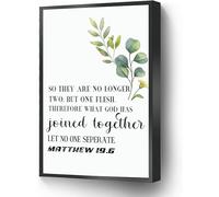 AVWXZBDFH Matthieu 19-6 Affiches Sur Toile - Décoration Murale - Tableau « Dieu Ne Laisse Personne Séparer Les Plantes Vertes » - 40 X 60 Cm - Sans Cadre