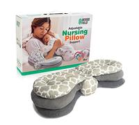 AVXIGO FIELD Coussin d'allaitement réglable pour mamans allaitantes - Oreiller multifonction et multicouche de soutien postnatal, hauteur réglable, design géométrique - Livré avec coffret cadeau