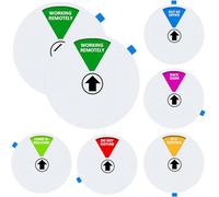 AVYDIIF Lot de 2 panneaux d'intimité pour porte de bureau, 6 options, extra large, 15,2 cm : Do Not Disturb/Come in Welcome/Out of Office/Working Remotely/Back Soon/in a Meeting Sig (blanc)