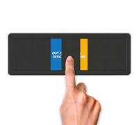 AVYDIIF Panneau de bureau - 6 options de panneau de porte « In A Meeting, Out Of Office, Do Not Disturb Please, Working Remotely, Please Knock, Back Soon » - Panneau coulissant pour porte de salle de