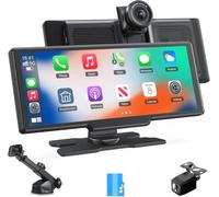 Avylet 9,26'' Carplay Voiture Apple CarPlay & Android Auto, dashcam Avant 4K + caméra de recul HD, 60FPS, Mise à Jour OTA, GPS, Commande vocale, Mirror Link, Bluetooth 5.2, AUX, FM，avec 64Go Carte