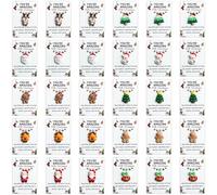 AVZYARDY 10/20/30Pcs Christmas Pocket Hugs Gift Set, Mini Christmas Resin Pocket Hug Tokens with Heartwarming Cards, Holiday Keepsake Ornaments for Family Friends Coworkers Staff Appreciation