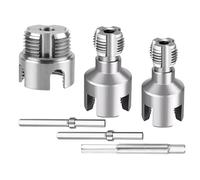 AVZYARDY Clé à molette multifonction 4-en-1, version améliorée 2026, clé à pipe d'eau et fileteuse intégrée pour tuyaux avec raccords internes et externes, outil de perçage universel pour tuyaux PVC