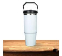 AVZYARDY Gobelet moderne 20/30 oz avec poignée et paille Bouteille d'eau isolée en acier inoxydable Tasse de Tasse à café de voiture Tasse thermique à café double couche pour les déplacemen