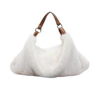 AVZYARDY Sac fourre-tout en peluche douce pour femmes, sac à épaule en fausse fourrure, sac bandoulière moelleux et furie, sac Y2K d'hiver spacieux et tendance pour l'automne et l'hiver