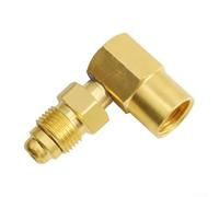AW-407 / CGA-032 Adaptateur de gaz inerte coudé à 90 degrés en laiton pour soudage à l'argon - Compatible avec Everlast pour soudeurs TIG et MIG, gain de place vertical