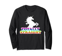 AW Fashions Totally Straight T-Shirt Gay Pride Premium Manche Longue