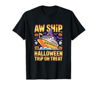 Aw Ship Halloween Cruise Cute Trick Or Treat Ghost Boat T-Shirt
