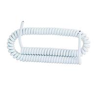 AW-TOOLS Câble de traction spirale - Câble de raccordement - Câble de raccordement - 3 broches - 5 m - 05VVH8-F - 3 x 1 mm - Blanc